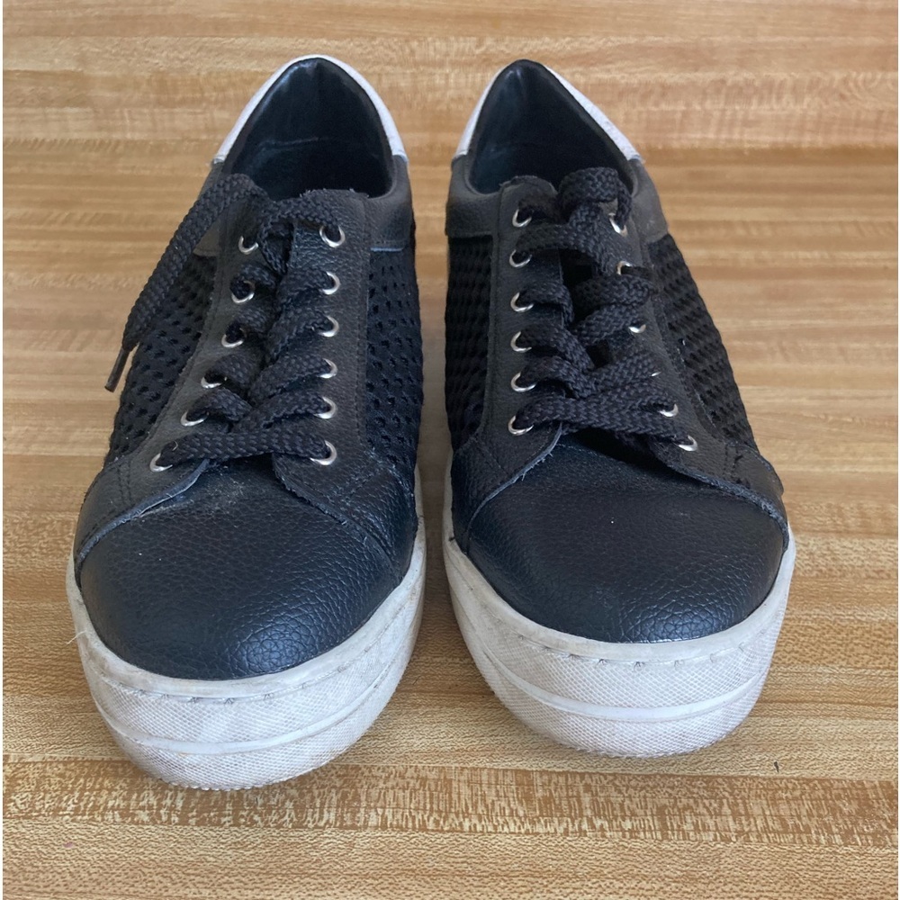Steve Madden Womens Napa Black Lace Up Sneakers 9.5
